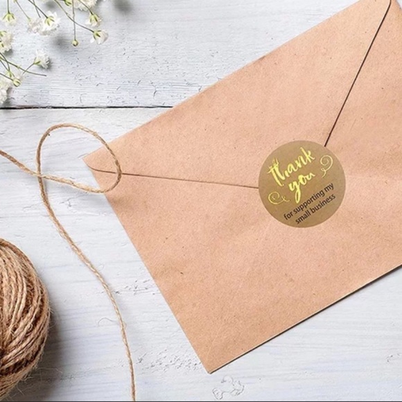 100pc thank you kraft seals sticker - Picture 7 of 8